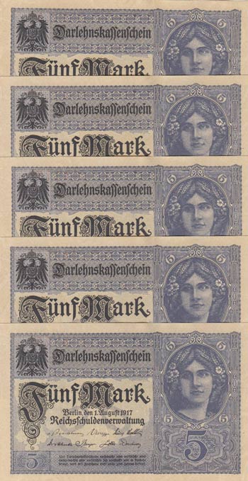 Germany, 5 Mark, 1917, UNC (-), ... 