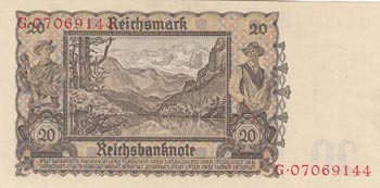 Germany, 20 Reichmark, 1939, AUNC, ... 