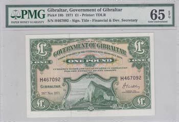 Gibraltar, 1 Pound, 1971, UNC, ... 