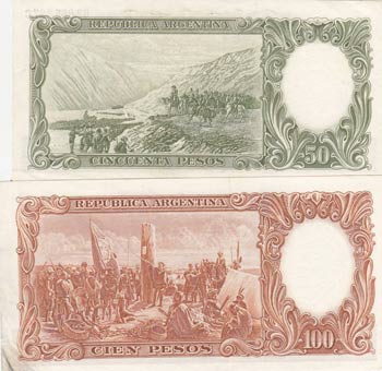 Argentina, 50-100 Pesos, (Total 2 ... 