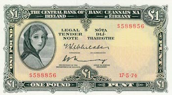 Ireland, 1 Pound, 1974, UNC, p64c  