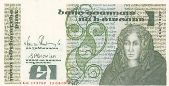 Ireland, 1 Pound, 1989, AUNC (-), ... 