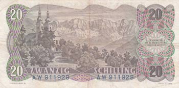 Austria, 20 Schilling, 1956, VF, ... 
