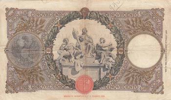 Italy, 500 Lire, 1919/1926, FINE, ... 