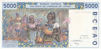 Ivory Coast, 5.000 Francs, 2003, ... 