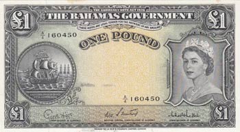 Bahamas, 1 Pound, 1953, AUNC (-), ... 