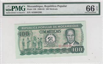 Mozambique, 100 Meticais, 1980-83, ... 