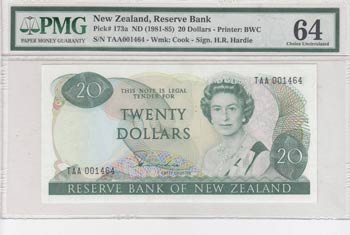 New Zealand, 20 Dollars, 1981-85, ... 
