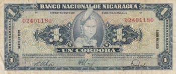 Nicaragua, 1 Cordoba, 1959, VF, ... 