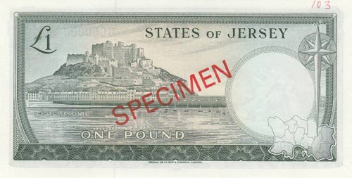 Jersey, 1 Pound, 1963, UNC,p8bs, ... 