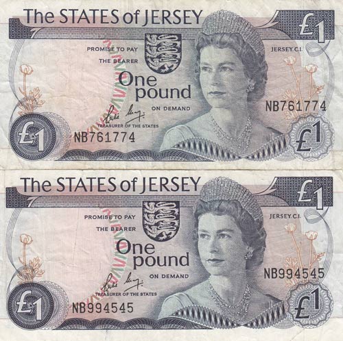 Jersey, 1 Pound, 1976, VF ... 