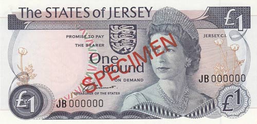 Jersey, 1 Pound, 1976, UNC,p11s, ... 