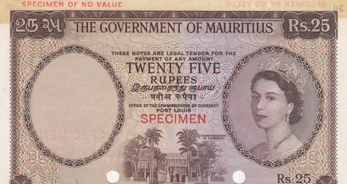 Mauritius, 25 Rupees, 1954, UNC ... 