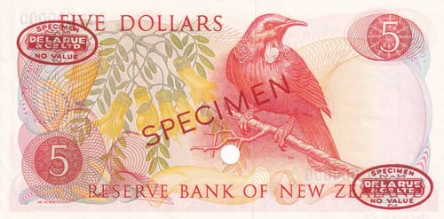 New Zealand, 5 Dollars, 1967, ... 