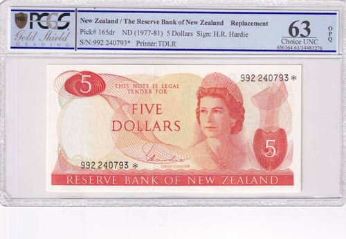 New Zealand, 5 Dollars, 1977, ... 
