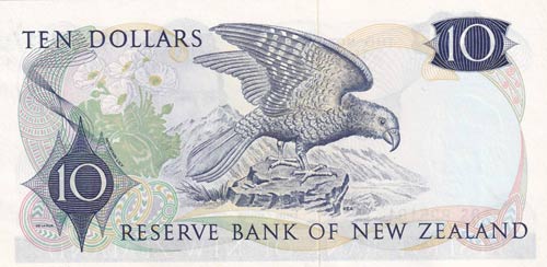 New Zealand, 10 Dollars, 1968, ... 