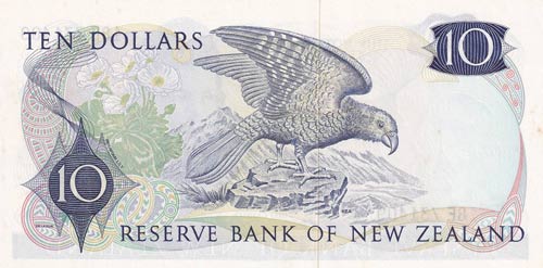 New Zealand, 10 Dollars, 1975, ... 