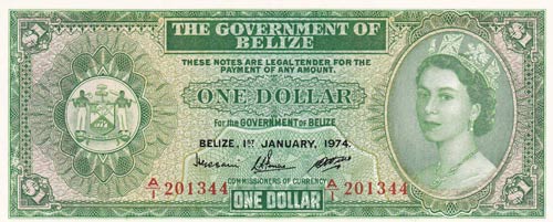Belize, 1 Dollar, 1974, UNC,p33as