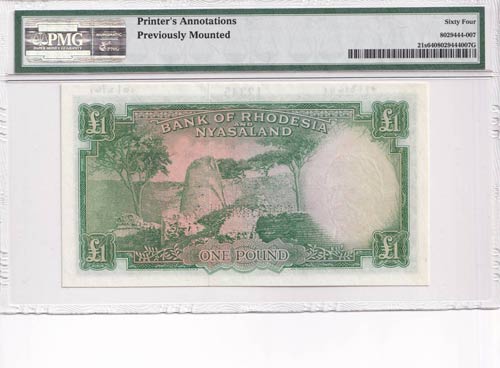 Rhodesia & Nyasaland, 1 Pound, ... 