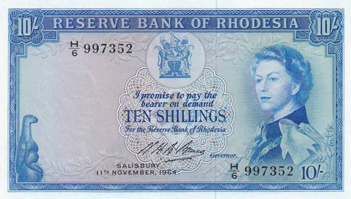 Rhodesia, 10 Shillings, 1964, ... 