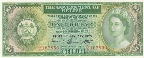 Belize, 1 Dollar, 1976, UNC,p33c