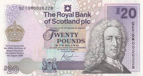 Scotland, 20 Pounds , 2000, ... 