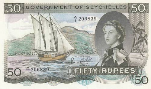 Seychelles, 50 Rupees, 1973, ... 