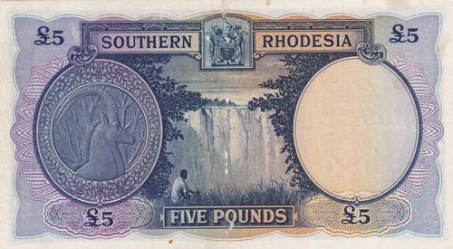 Southern Rhodesia, 5 Pounds, 1953, ... 