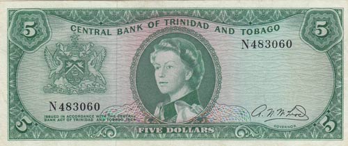 Trinidad & Tobago, 5 Dollars, ... 