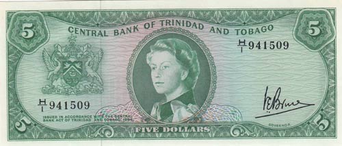 Trinidad & Tobago, 5 Dollars, ... 