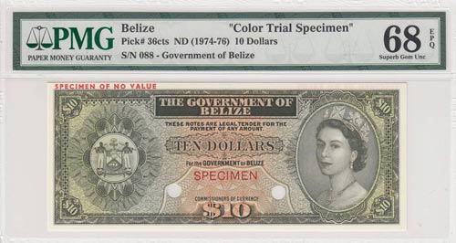 Belize, 10 Dollars, 1974-76, ... 