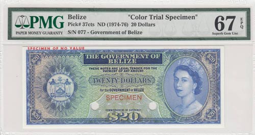 Belize, 20 Dollars, 1974-76, ... 