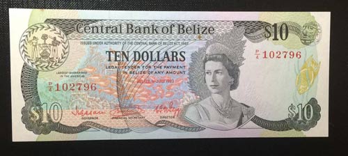 Belize, 10 Dollars, 1983, UNC,p44a
