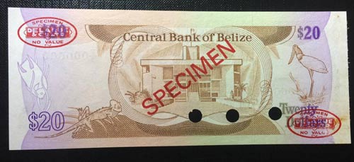 Belize, 20 Dollars, 1986, ... 