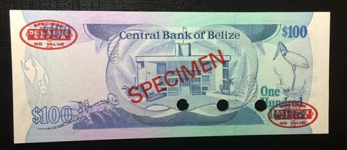 Belize, 100 Dollars, 1989, ... 
