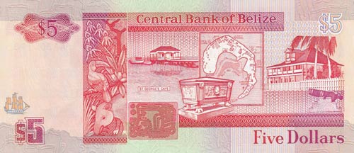 Belize, 5 Dollars, 1990, UNC,p53a