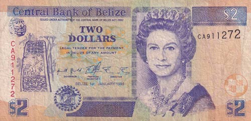 Belize, 2 Dollars, 1999, FINE,p60a