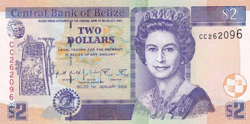 Belize, 2 Dollars, 2002, UNC,p60b