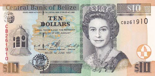 Belize, 10 Dollars, 1997, UNC,p62a