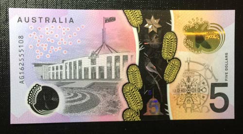 Australia, 5 Dollars, 2016, UNC,p62