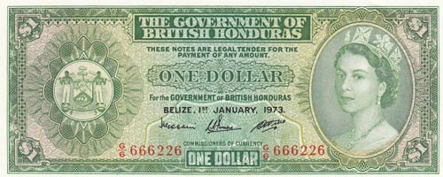 British Honduras, 1 Dollar, 1973, ... 