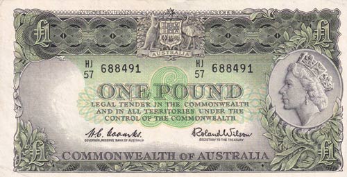 Australia, 1 Pound, 1961, XF,p34b