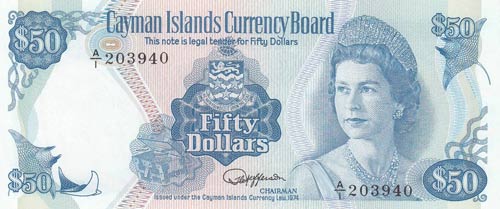 Cayman Islands, 50 Dollars, 1987, ... 