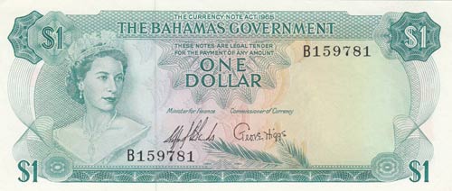 Bahamas, 1 Dollar, 1965, UNC,p18a