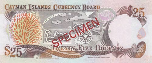 Cayman Islands, 25 Dollars, 1991, ... 
