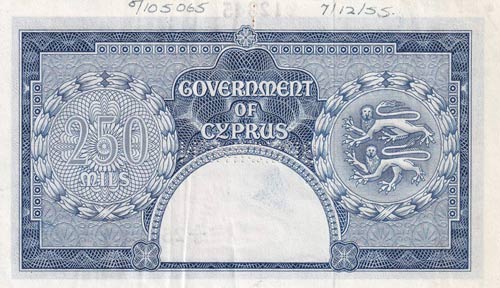 Cyprus, 250 Mils, 1956, AUNC ... 