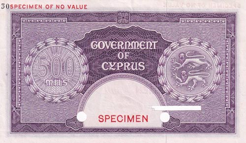 Cyprus, 500 Mils, 1955, ... 