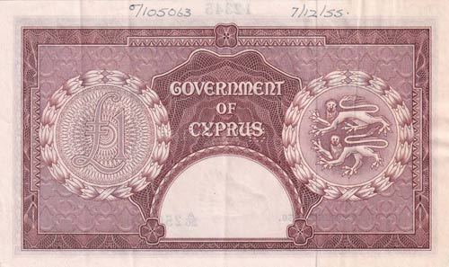 Cyprus, 1 Pound, 1956, XF ... 