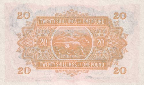 East Africa, 20 Shillings, 1955, ... 