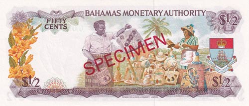 Bahamas, 1/2 Dollar, 1968, ... 